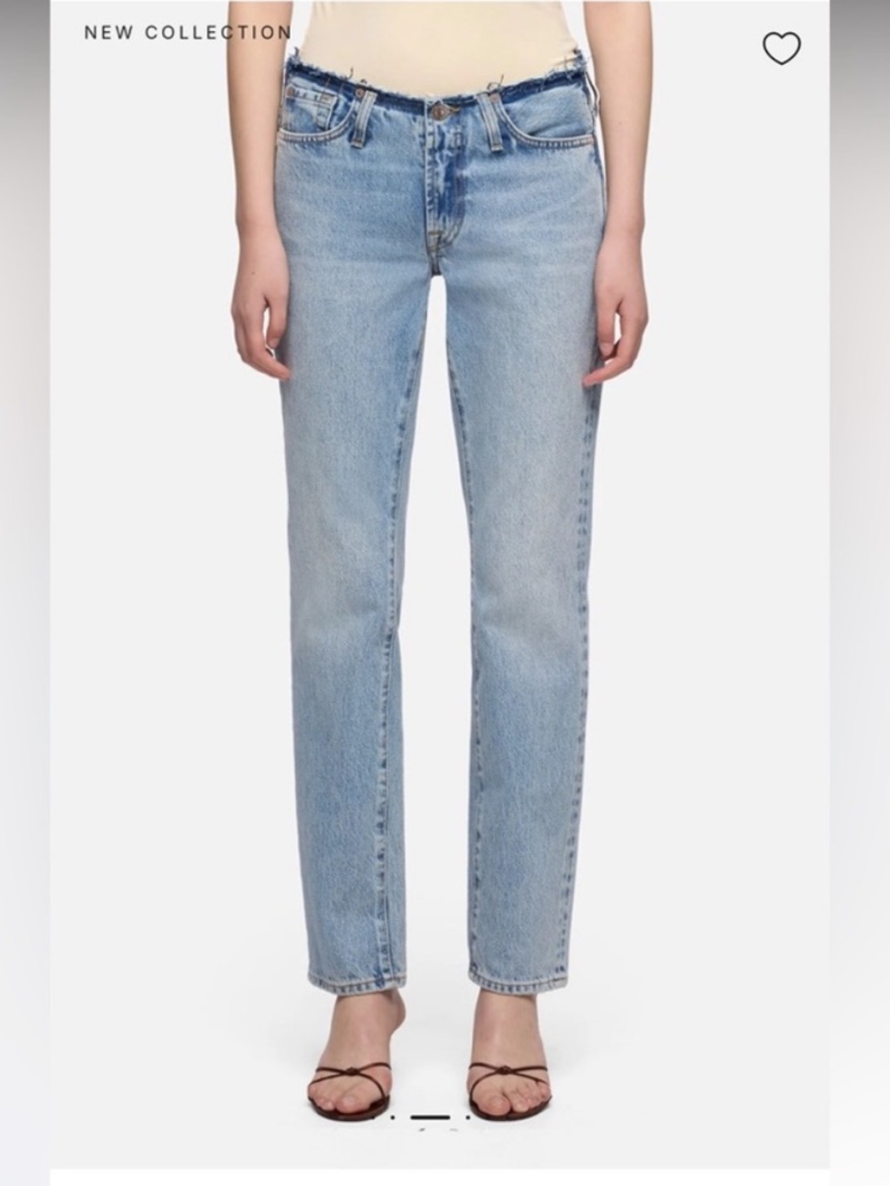 NWT 7 For All Mankind Low Cigarette Jeans Blue Erosion Light Wash Size 25
